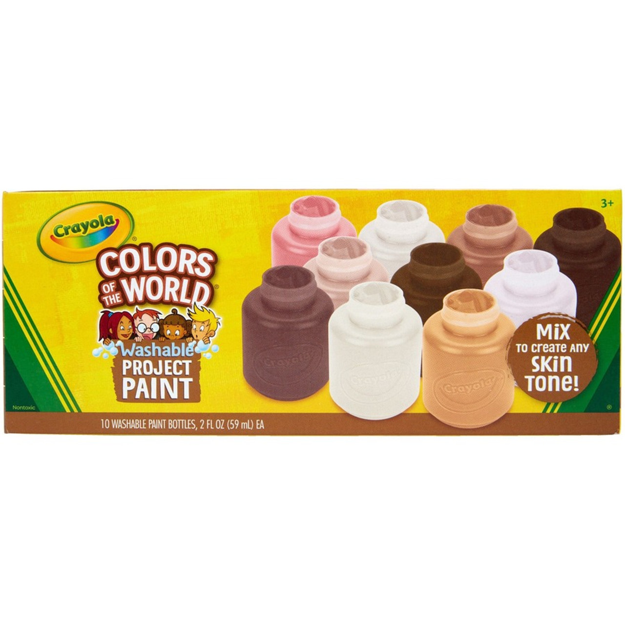 Crayola 542315: Colors of The World Washable Kids Paint – 2 fl oz – 10